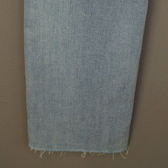 New Paige Skyline Ankle Peg Raw Hem Mid Rise Jeans in Daralyn Destructed size 25 - Picture 11 of 16